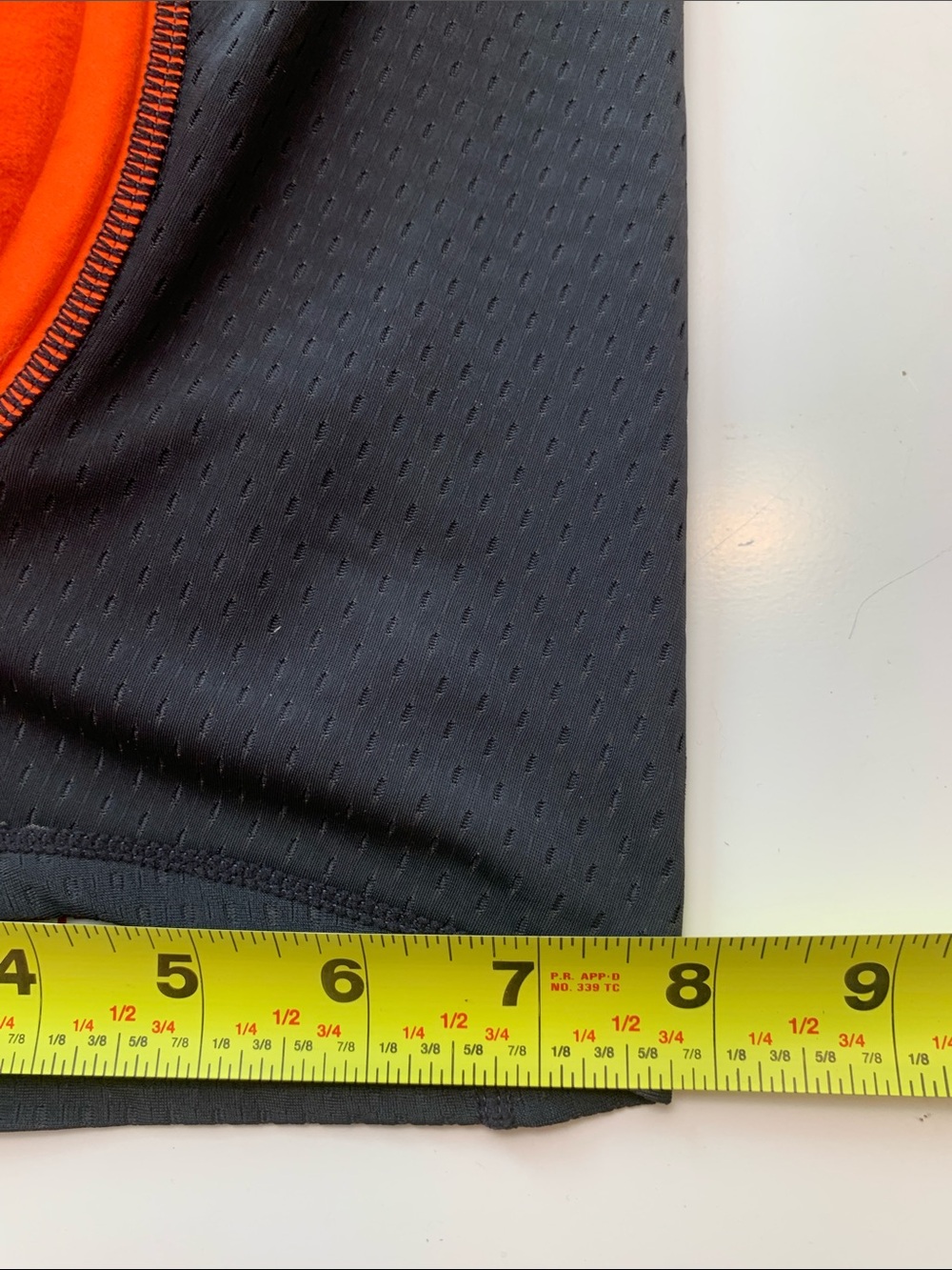 NWT Padded  Black Cycling Shorts with Bright Orange Lining - Picture 8 of 9